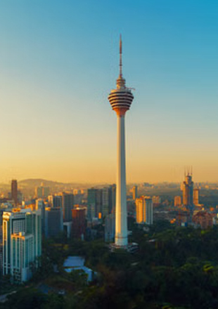 KL Tower in the golden light